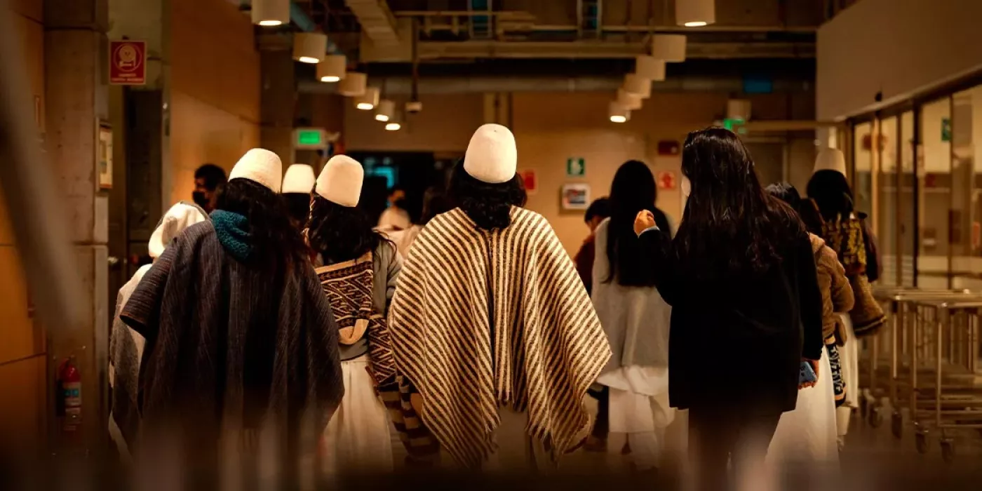 Líderes arhuacos en Centro Cívico