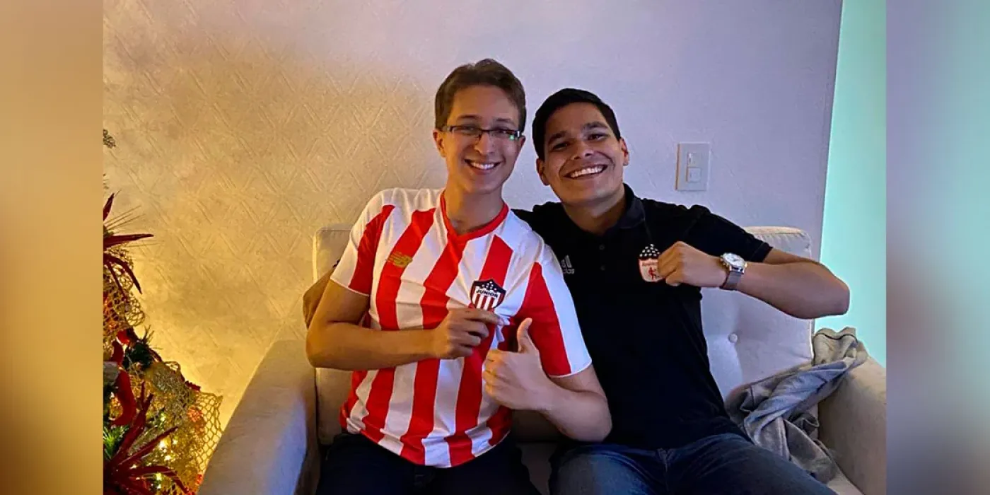 David Arboleda junto a su amigo Esteban Rojas