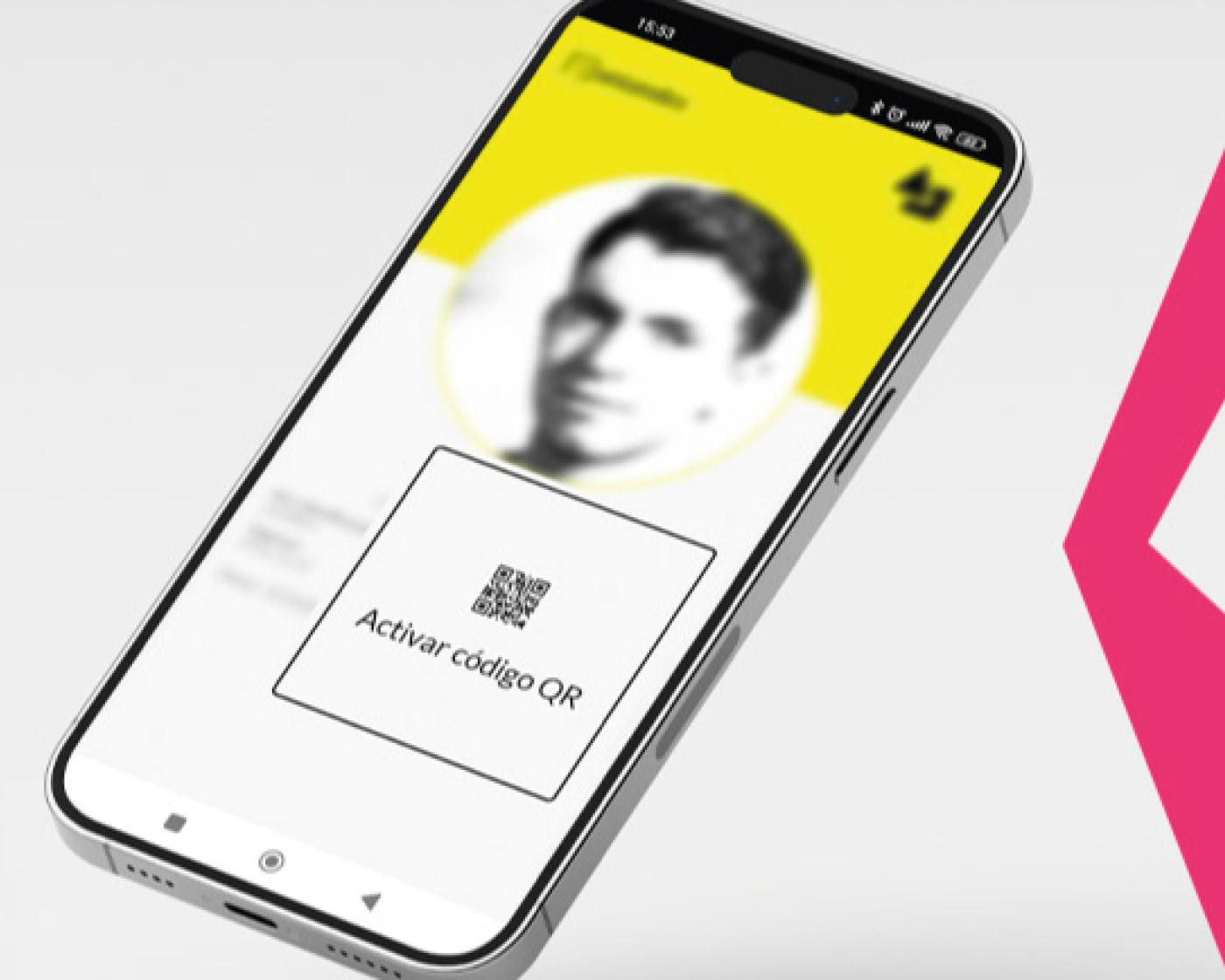 Código QR en la app de Uniandes.