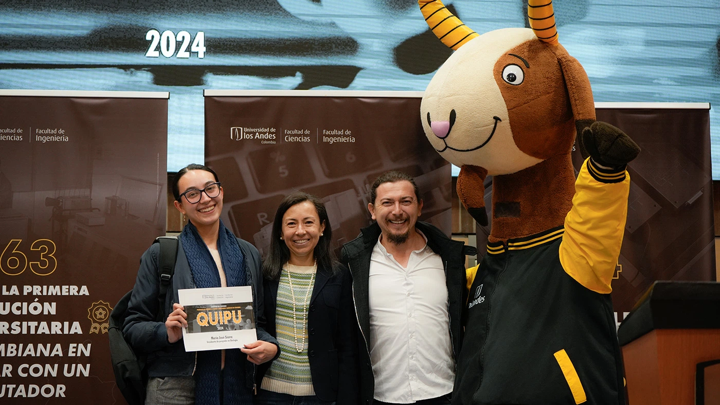 Ganadores del concurso para nombrar el computador cuántico de Uniandes.