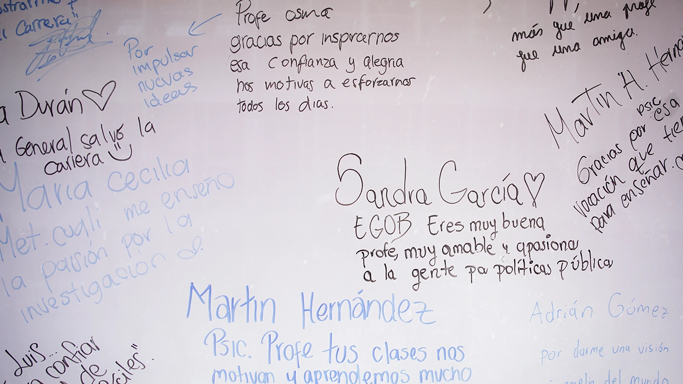 Mensajes en el muro de Visionarios