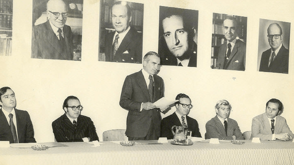 Francisco Pizano de Brigard durante su periodo como rector de la Universidad de los Andes