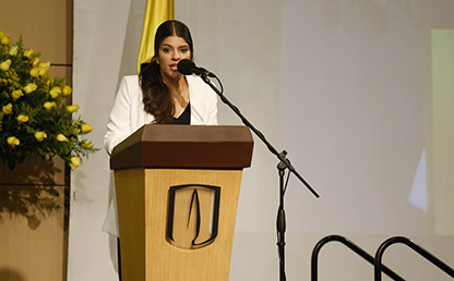 Graduanda de Uniandes, María González
