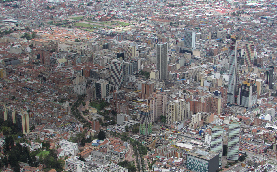 foto aerea de Bogotá