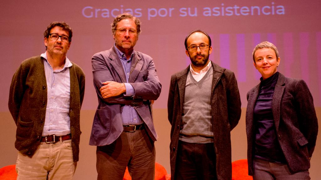 Mauricio Nieto y Juan Pablo Aranguren, Rafael Sagredo y Mariana Gabarrot.