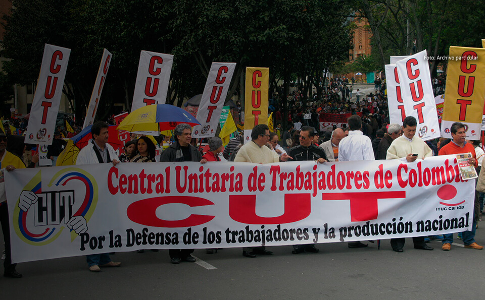 Marcha de sindicato de trabajadores 