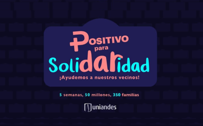 Imagen con logo de la campaña 'Positivo para solidaridad'. Eduardo Behrentz