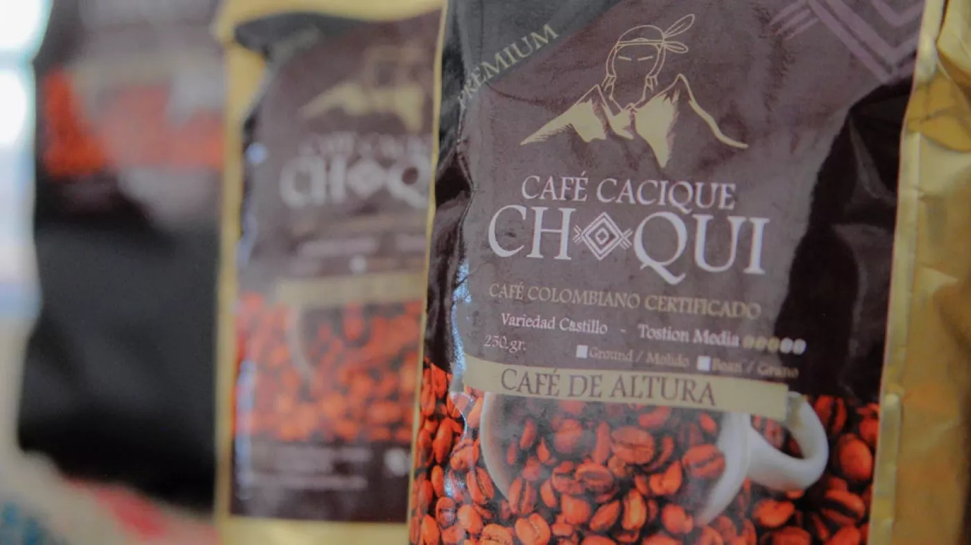 Foto de café producido por víctimas del conflicto