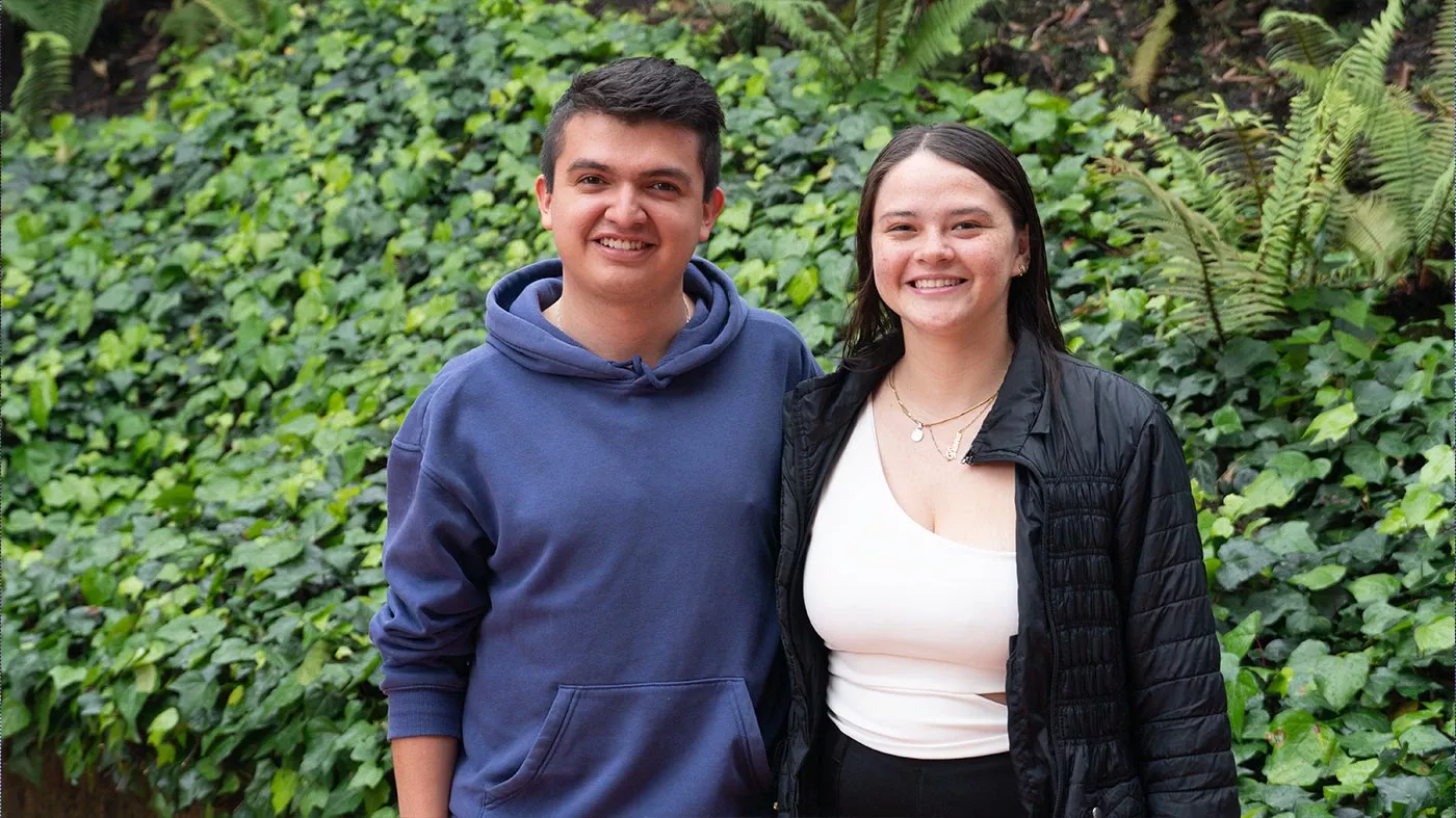 Erick Santos y Diana Vera, Estudiantes de la Facultad de Educación, Uniandes