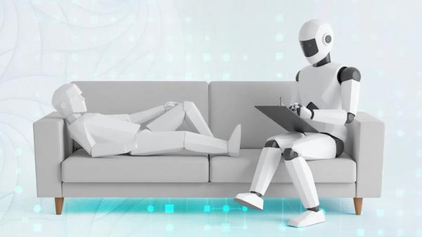 Imagen de un robot como terapeuta.