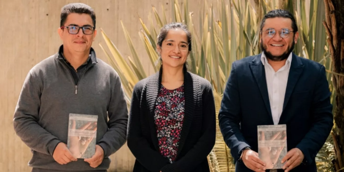 Federico Montes, María Cecilia Dedios y Duván Carvajal, durante la charla de la Escuela de Gobierno.