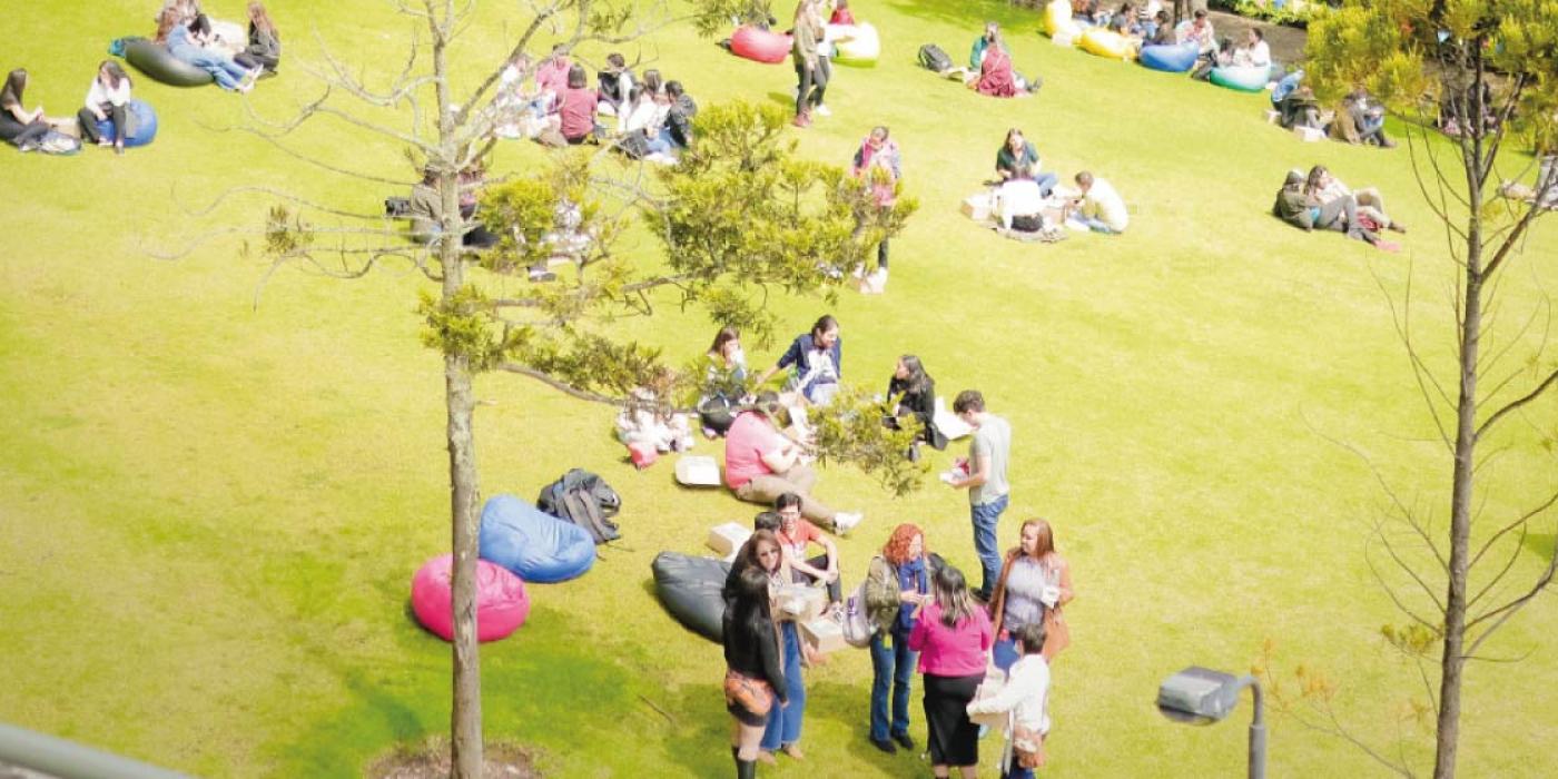 Tarde soleada en el prado de El Bobo en Uniandes