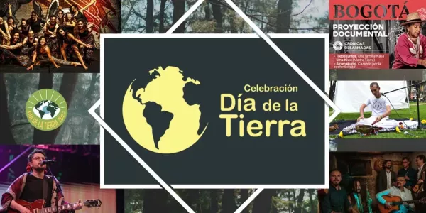 Cartel de artistas para la la celebración del Día de la Tierra en Uniandes