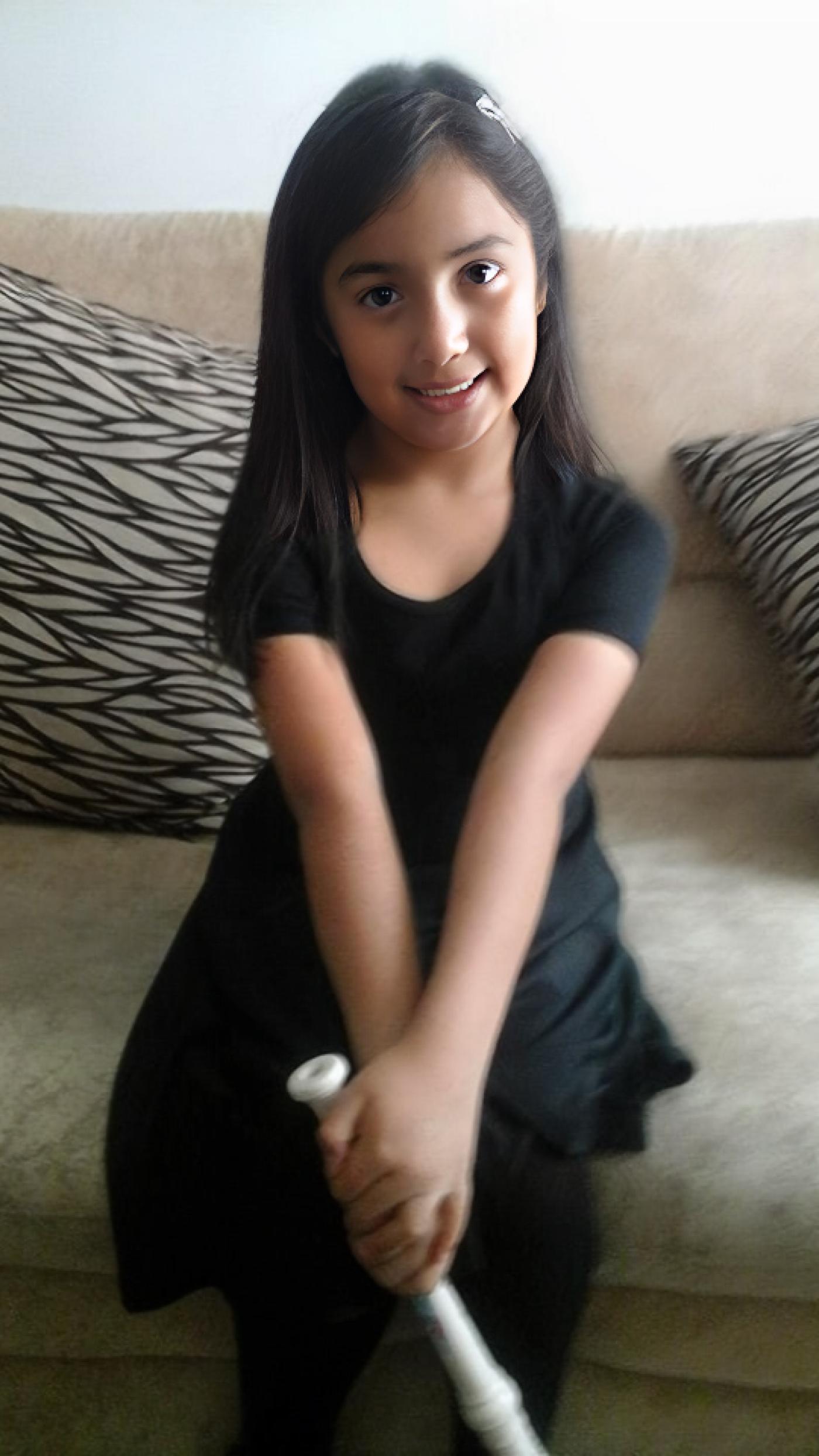 Gabriela Porras a los 8 años 