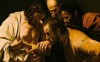 El cuadro La incredulidad de santo Tomás, de Caravaggio, fue elegido para la portada del libro.